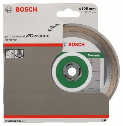BOSCH Diamanttrennscheibe Standard für Ceramic, 125 x 22,23 x 1,6 x 7 mm, 1-e...