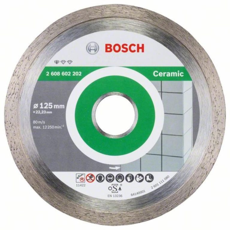 BOSCH Diamanttrennscheibe Standard für Ceramic, 125 x 22,23 x 1,6 x 7 mm, 1-e...
