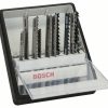 Bosch Pro 10tlg. Stichsägeblatt-Set Robust Line Wood Expert zum Sägen in Holz
