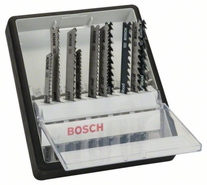 Bosch Pro 10tlg. Stichsägeblatt-Set Robust Line Wood Expert zum Sägen in Holz
