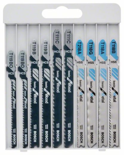 Bosch Stichsägeblatt-Set (Basic for Wood and Metal, 10-teilig) 2607010630