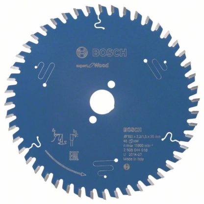 Bosch Kreissägeblatt Expert für Holz, 160 x 20 x 2,2 mm, Zähnezahl 48, 1 Stück, 2608644018