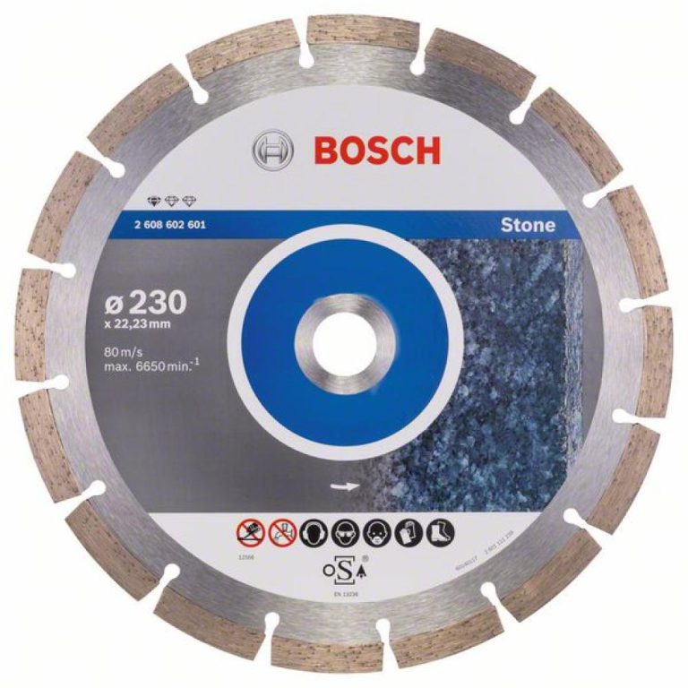BOSCH Diamanttrennscheibe Standard für Stone, 230 x 22,23 x 2,3 x 10 mm