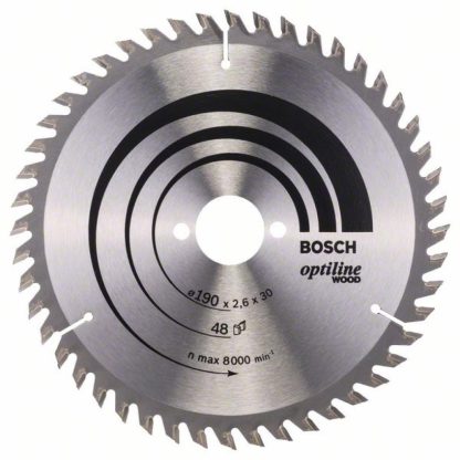 Bosch Zubehör 2608640617 Kreissägeblatt Optiline Wood 190 x 30 x 2,6 mm, 48