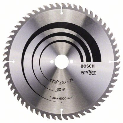 Bosch Zubehör 2608640729 Kreissägeblatt Optiline Wood 250 x 30 x 3,2 mm