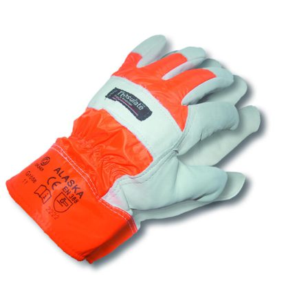 Handschuhe Alaska aus Rindnarbenleder Orange