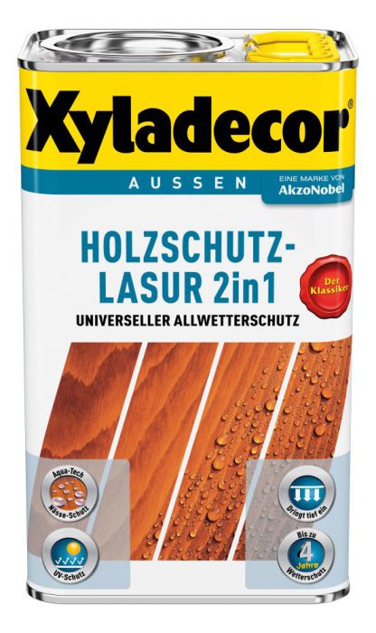 Xyladecor Holzschutzlasur 2in1 Aussen, 5 Liter