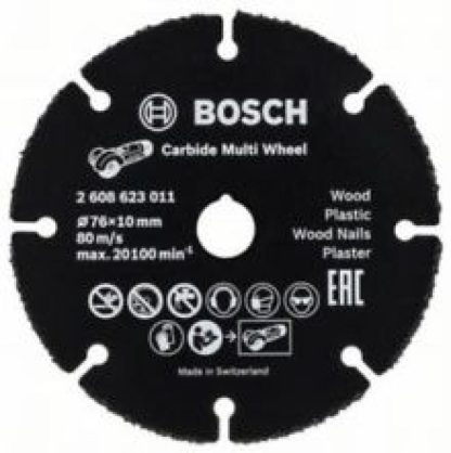 Bosch 2608623011 HM-Trennscheibe Multi Wheel 76x1,0x10 mm, 1 W, 240 V