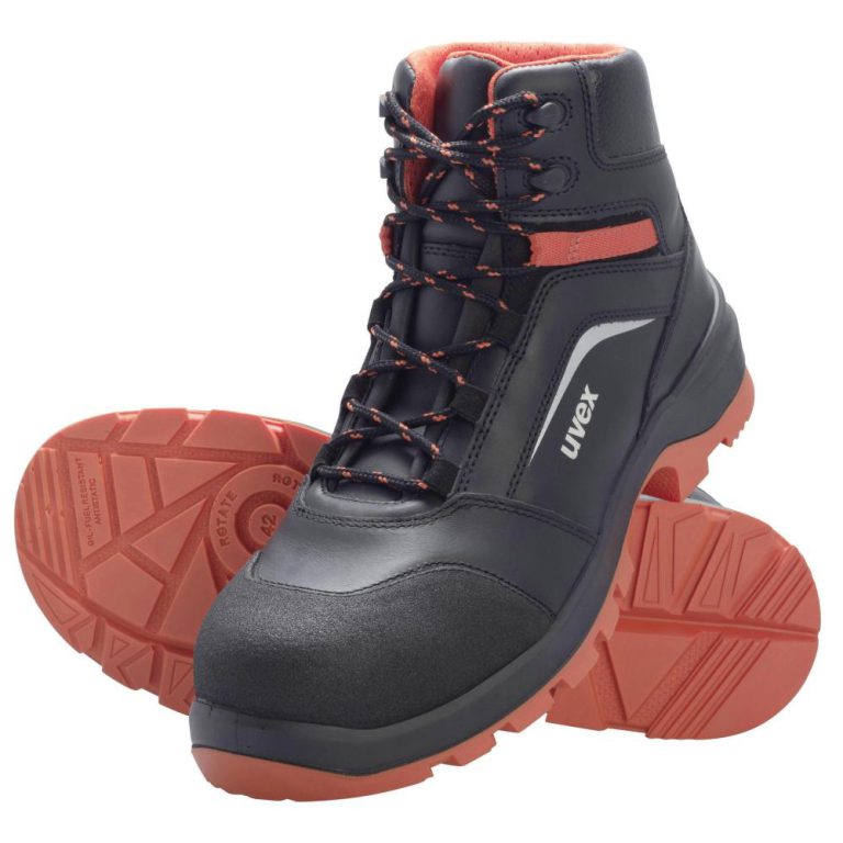 Uvex 2 xenova Schnürstiefel S3 schwarz/rot (95072)