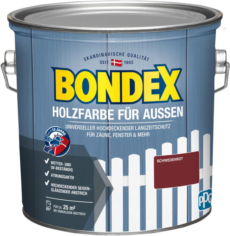 Bondex Holzfarbe für Außen 2,5 L Schwedenrot - 435472