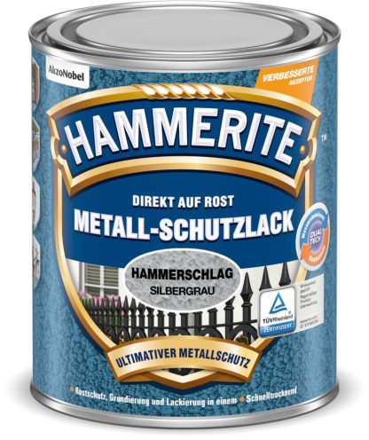 HAMMERITE METALLSCHUTZLACK HAMMERSCHLAG SILBERGRAU 750ML ‎5087617