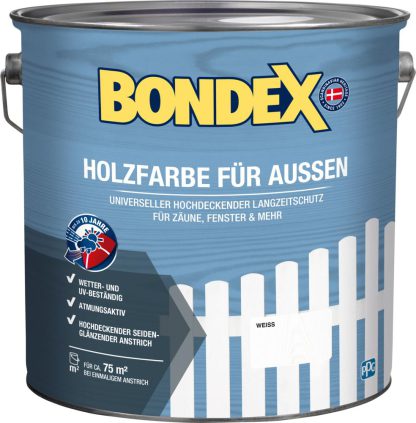 Bondex Holzfarbe für Außen 7,5 L Weiß - 446767