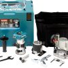 Makita DRT50ZJX2 Akku-Multifunktionsfräse 18 V inkl. 3 Fräsmodule im MAKPAC (ohne Akku, ohne Ladegerät)