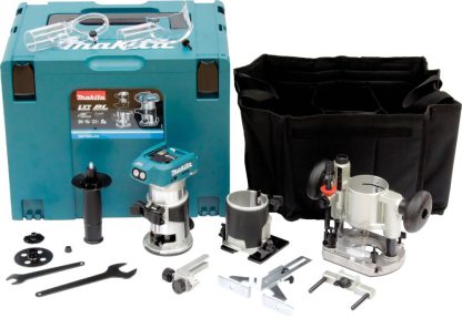 Makita DRT50ZJX2 Akku-Multifunktionsfräse 18 V inkl. 3 Fräsmodule im MAKPAC (ohne Akku, ohne Ladegerät)