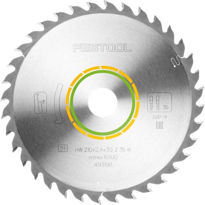 Festool 493198 Kreissägeblatt HW 210 x 2.4 x 30 W36