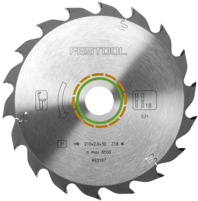 Festool 493197 HM-Kreissägeblatt, 210 x 2.6 x 30 mm W 18