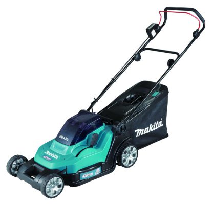 Makita DLM432PT2 Akku-Rasenmäher 2x18 V / 5,0 Ah, 2 Akkus + Doppelladegerät