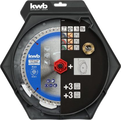 kwb kwb Kreissägeblatt-Satz 210 x 30/20/16 mm inkl. Reduzierringe bei 16 und 20 mm