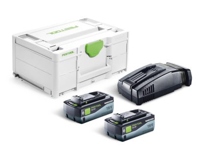 Festool Energie-Set SYS 18V 2x8,0/SCA16 (mit Akkupacks BP 18 Li 8,0 ASI, Schnellladegerät), im Systainer, 577327