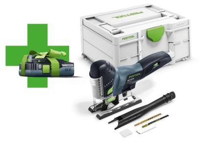 Festool Akku-Pendelstichsäge PSC 420 EB-Basic-4,0 CARVEX (mit Akkupack, Sägeblätter, Splitterschutz), im Systainer, 5770
