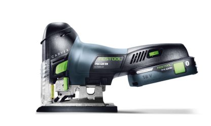 Festool Akku-Pendelstichsäge PSC 420 EB-Basic-4,0 CARVEX (mit Akkupack, Sägeblätter, Splitterschutz), im Systainer, 5770