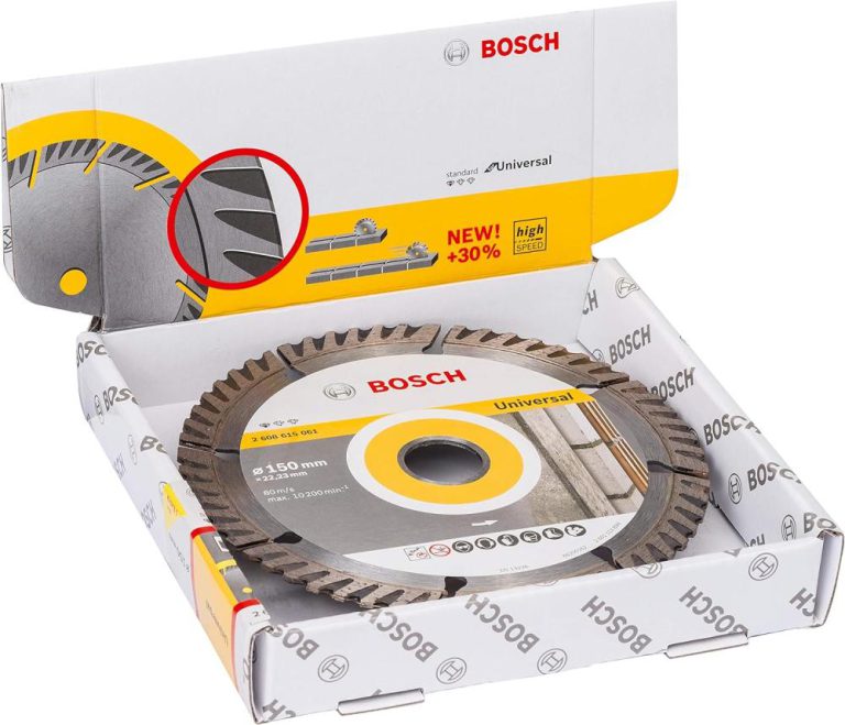 Bosch Professional Diamanttrennscheibe Standard for Universal (Beton und Mauerwerk, 150 x 22,23 mm, Zubehör Winkelschlei