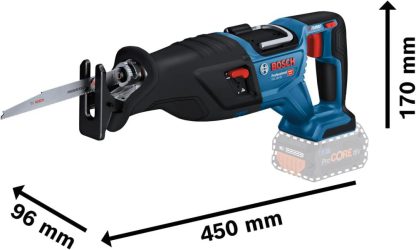 Bosch Professional BITURBO Akku-Säbelsäge GSA 18V-28 (ohne Akkus und Ladegerät) in L-Boxx 06016C0001