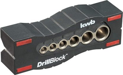 kwb Bohrhilfe / Bohrlehre Ø 44899 mm DrillBlock für rechtwinklige / gerade u. präzise Bohrungen auf Oberflächen, Rundmat