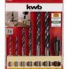 kwb CV Holzbohrer-Set  Holz-Spiralbohrer für Hartholz und Weichholz, 7-teilig inkl. 90-Grad Senker