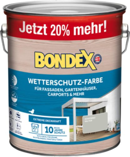 Bondex Wetterschutz Farbe Achatgrau (RAL7038) 3 L