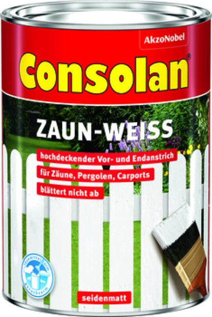 Consolan Wetterschutz Zaun-Weiß 2,5 Liter