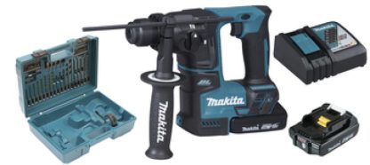Makita DHR171RAX3 Akku-Bohrhammer für SDS-PLUS 18V 2x2,0Ah mit Ladegerät und Zubehör im Transportkoffer