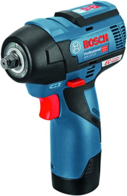 Bosch Professional 12V System Akku Drehschlagschrauber GDS 12V-115 (max. Drehmoment 115 Nm, Schlagzahl 0-3.100 bpm, inkl. L-BOXX-Einlage Zubehör, L-BOXX, ohne Akku/ Ladegerät)