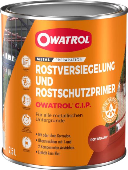 Rustol C.I.P. - Hochbeständige Korrosionsschutzgrundierung - Owatrol - 0.75 Litre