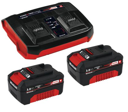 Original Einhell Starter Kit 2x 3,0 Ah Akkus und Twincharger - 4512083