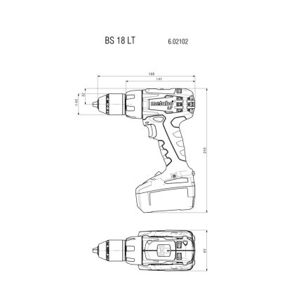 Metabo Akku-Bohrschrauber BS 18 LT ohne Akku und Ladegerät - 602102840