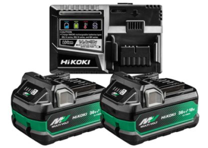 HiKOKI Booster Pack 2xMulti Volt Akkupacks (36 V / 18 V - 2,5 Ah / 5,0 Ah) und Ladegerät