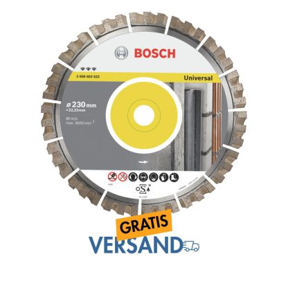 BOSCH Diamanttrennscheibe Best für Universal, 300 x 25,40 x 2,8 x 15 mm, 2608603635