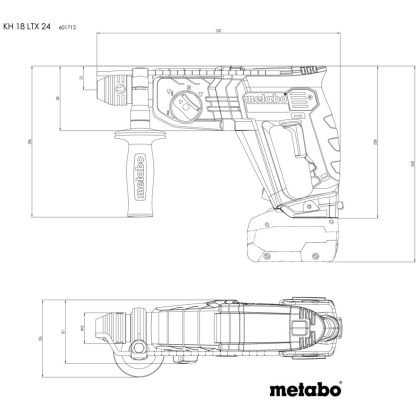 Metabo Akku-Kombihammer 18V KH 18 LTX 24 ohne Akku und Ladegerät in MetaBox  601712840