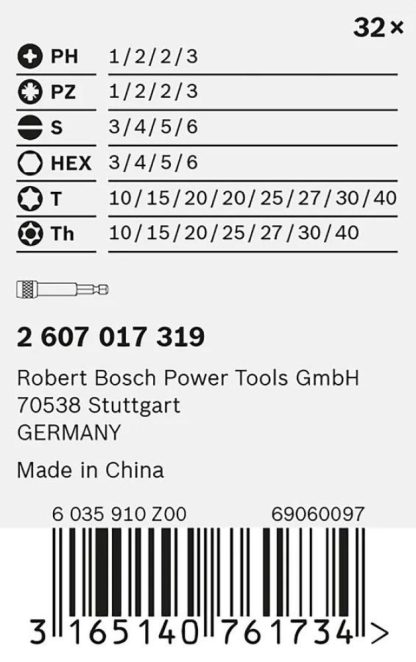 BOSCH Schrauberbit-Satz 32-teilig, 2607017319