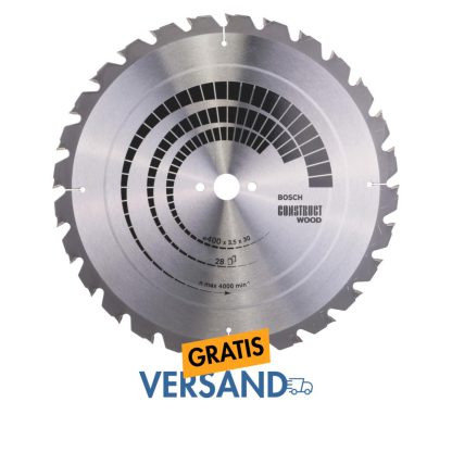 Bosch Kreissägeblatt Construct Wood 400mm, 3,5mm Schnittbreite