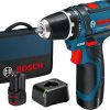 Bosch Professional 12V Akkuschrauber GSR 12V-15 (inkl. 2x 2.0Ah Akku, GAL 12V-20, 25-tlg.-Bit-Set, in Tasche