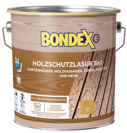 Bondex Holzschutzlaur 3in1 eiche-hell 4 L