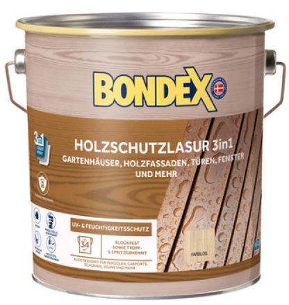 Bondex Holzschutzlaur 3in1 farblos 4 L