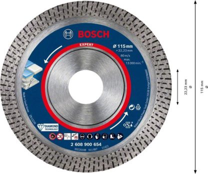 EXPERT Hard Ceramic Diamanttrennscheibe, 115x22,23 mm - 2608900654