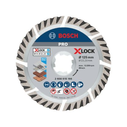 PRO Multi Material X-LOCK Diamanttrennscheibe, 125 x 22,23 mm - 2608615166