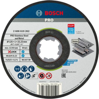 PRO Stainless Steel and Metal X-Lock Trennscheibe, 125 x 1 x 22.23 mm, gerade, 10-tlg. - 2608619267
