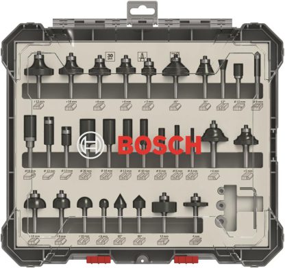 PRO Fräser- Set, gemischt, Schaft 6 mm, 30-tlg. - 2607017474