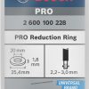 Reduzierring für PRO Kreissägeblatt, 25.4 x 1,8 x 20 mm - 2600100228