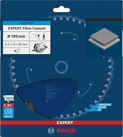 EXPERT Fibre Cement Kreissägeblatt, 190x2,2/1,6x30 mm, Z4 - 2608644125